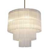 Venini Tiered Fluted Glass Rod Chandelier