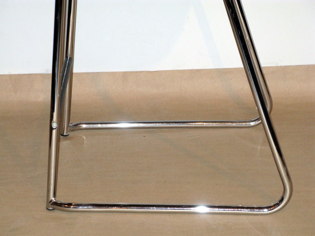 Set of 4 Bar Stools in Polished Chrome by Loewenstein at 1stDibs ...