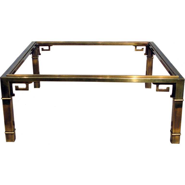 Coffee Table in Bronze with Asian Accents by Mastercraft