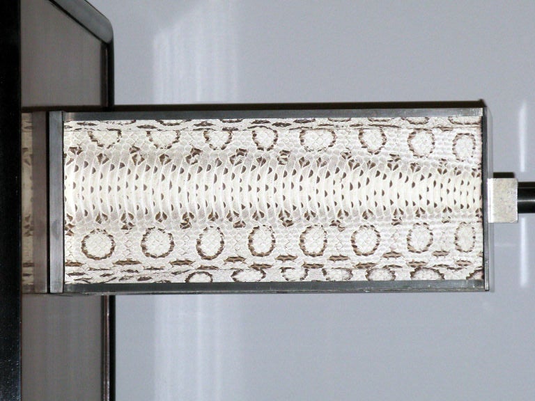 Exquisite Pair of White Boa Table Lamps by Karl Springer
