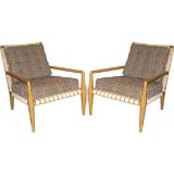Pair of Webbed Lounge Chairs designed by T.H. Robsjohn-Gibbings