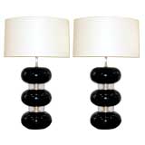 Pair of Chic Table Lamps by Karl  Springer