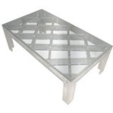 Coffee Table In Lucite with Lattice Top by Charles Hollis Jones