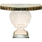 Hollywood Regency Console with Scalloped Sea Shell