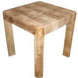 Angular Leg Game Table in Embossed Lizard by Karl Springer