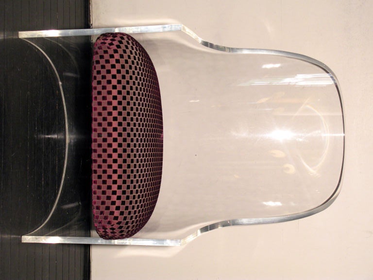 Lounge Chair in Thick Lucite by Karl Springer