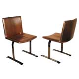 Set of 6 Dining Chairs in Steel with Copper Ostrich by Saporiti