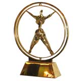 Vintage Revolving Sculpture of Female Figure by Roberto Estevez