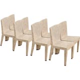Set of 8 Dining Chairs in White Coral by Karl Springer