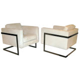 Pair of Cantilevered Club Chairs by MIlo Baughman