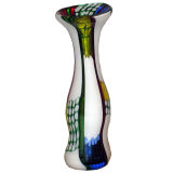 Hand-Blown Glass "Windows" Vase by Anzolo Fuga