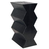 Sculptural Side Table Covered in Black Python by Karl Springer