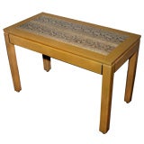 Writing Desk in Mustard and Natural Python by Karl Springer