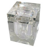 Solid Lucite Ice Bucket by Albrizzi