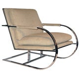 Cantilevered Lounge Chair attributed to Milo Baughman