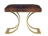 JMF Curved Bench with Python Seat by Karl Springer