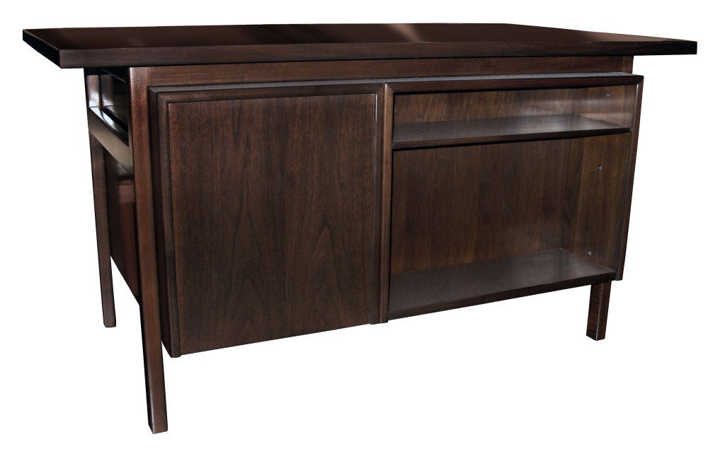 Desk with Bookcase on Back by Jens Risom
