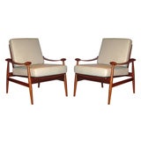 Pair of Lounge Chairs by Finn Juhl