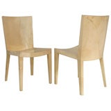 Set of 12 JMF Dining Chairs in Goatskin by Karl Springer