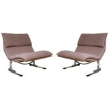 Pair of Sculptural Lounge Chairs by Saporiti
