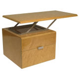 Bedside Tabe in Burl with Adjustable Top by Saporiti