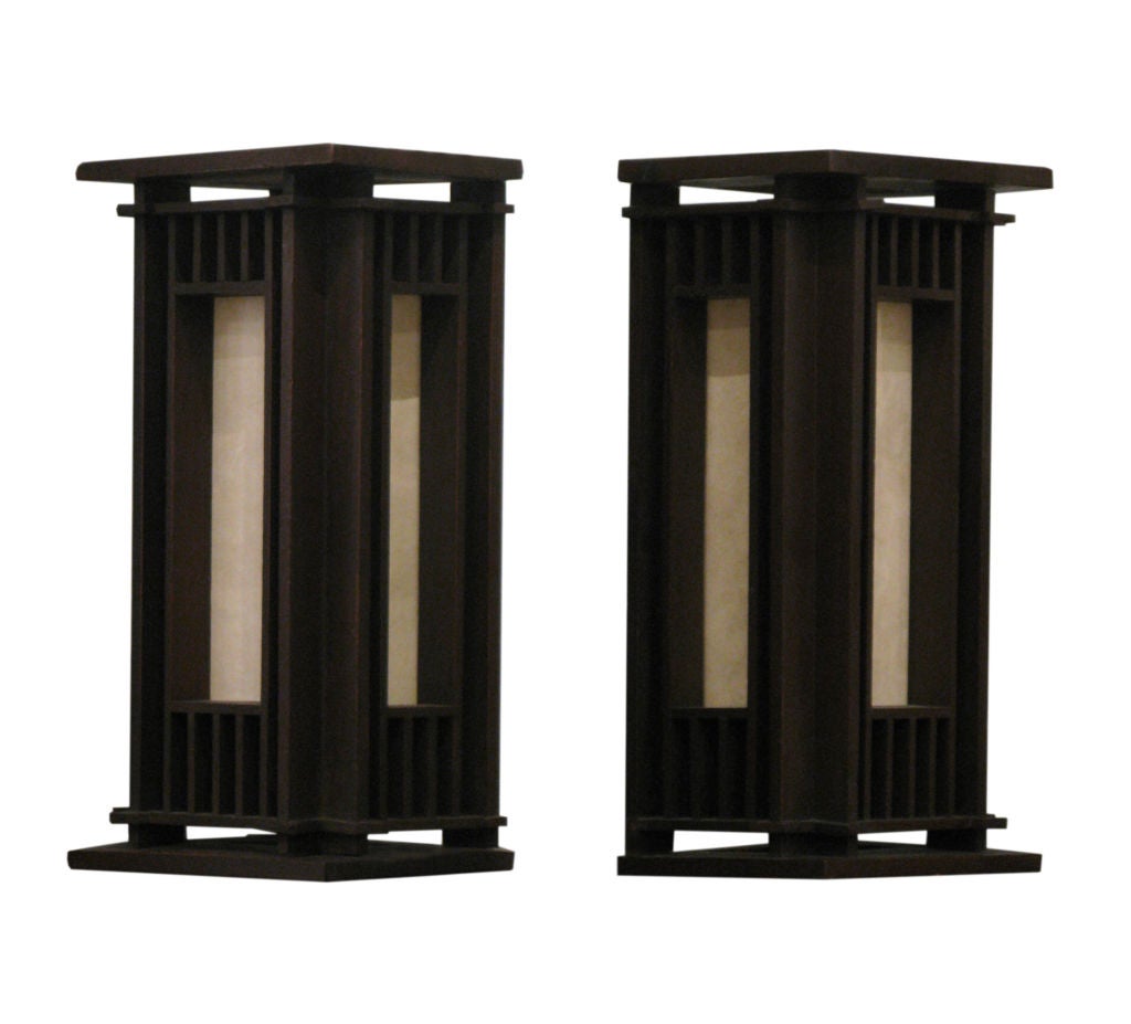 Pair of Wall Sconces by Frank Lloyd Wright