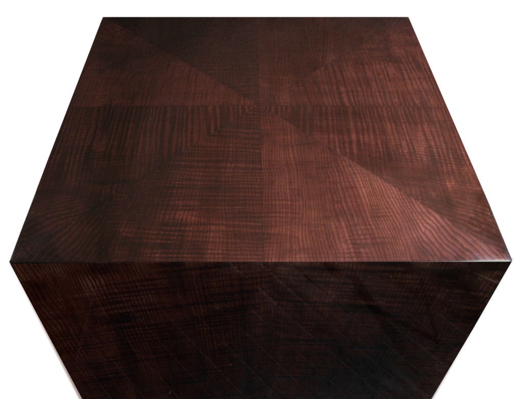 Pair of Cube Tables  in African Avodire by Karl Springer