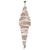 Monumental Chandelier with Cut Crystal Rods