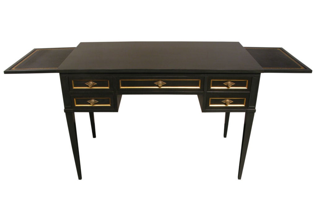 American Regency Style Ebonized Desk