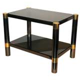 Vintage Coffee Table in Gunmetal and Brass designed by Karl Springer