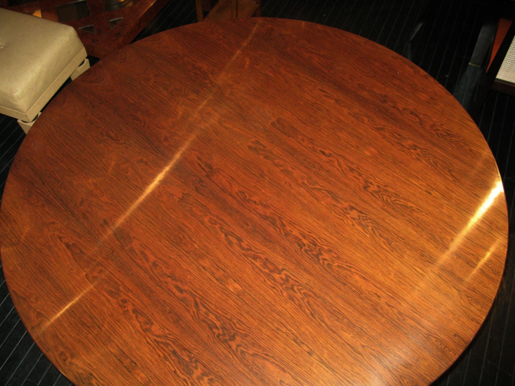 Round Dining Table in Brazilian Rosewood by Edward Wormley