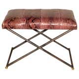 Bench with Plum Python Seat by Karl Springer