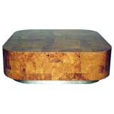 Coffee Table in Tesellated Olive Burl by Paul Evans