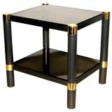 Vintage Round Leg 2-Tier Side Table designed by Karl Springer