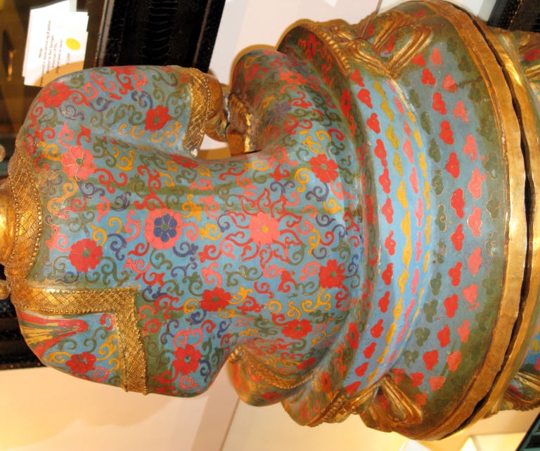 Exquisite Cloisonne Buddha Sold by Karl Springer In Excellent Condition In New York, NY