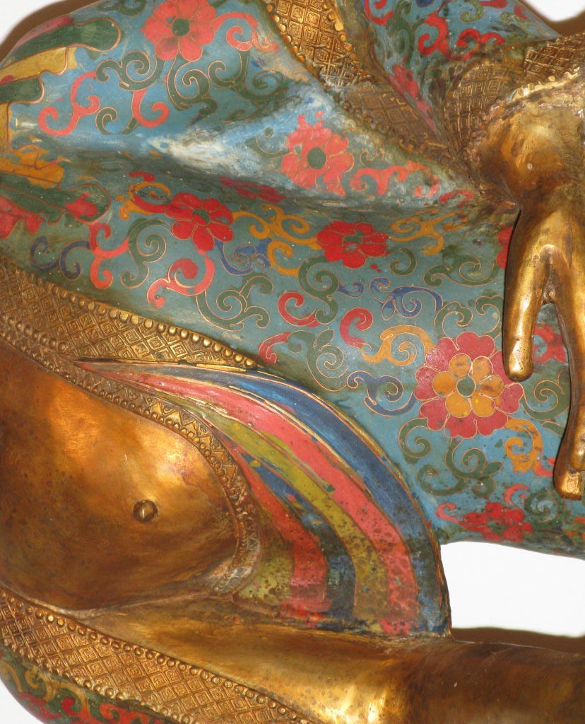 American Exquisite Cloisonne Buddha Sold by Karl Springer