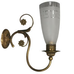 Pair  large Single Arm Hurricane Sconces