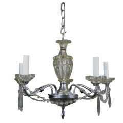 Vintage Circa 1940
s Nickel Plated  Chandelier