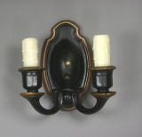 1910 's  Enameled Two Arm Sconce (3 pieces available)