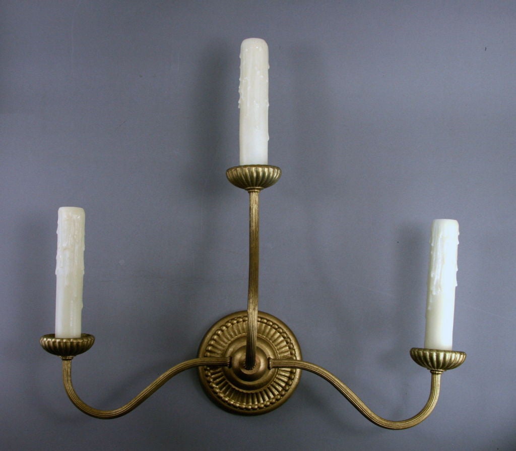 Pair of Three Light Sconces
