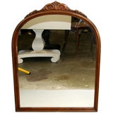 Carved archtop mirror