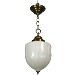 Ribbed Cased Glass Pendant Ribbed Cased Glass Pendant