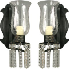 Pair hurricane Sconces ( two pair available)