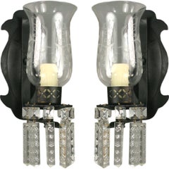Pair hurricane Sconces ( two pair available)