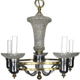 Deco Chrome Brass Glass Fixture