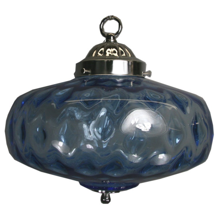 Bubble Blue Glass Pendant