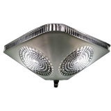 Art Deco Clear and Frosted Flush Mount