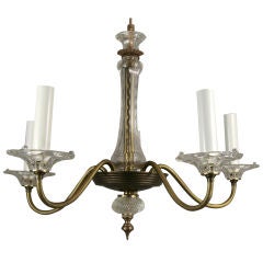 Crystal and Brass  Ceiling Light