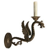 Bronze  Winged   Dragon Wall Light  (one available)
