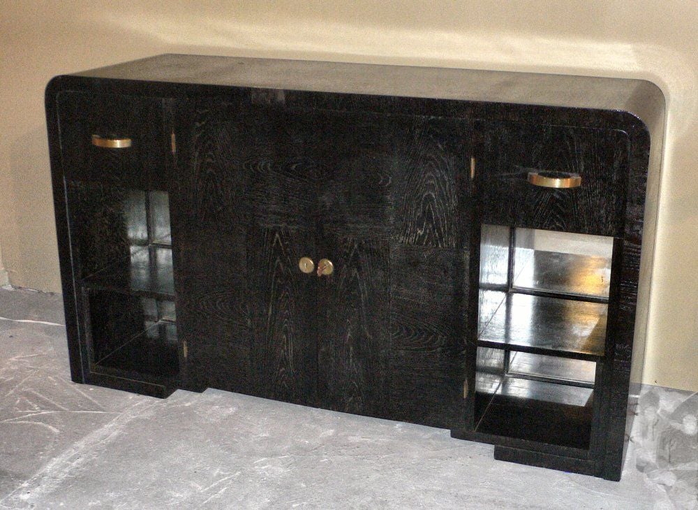 Blackened oak cabinet from the 1930's.
Located in Brooklyn